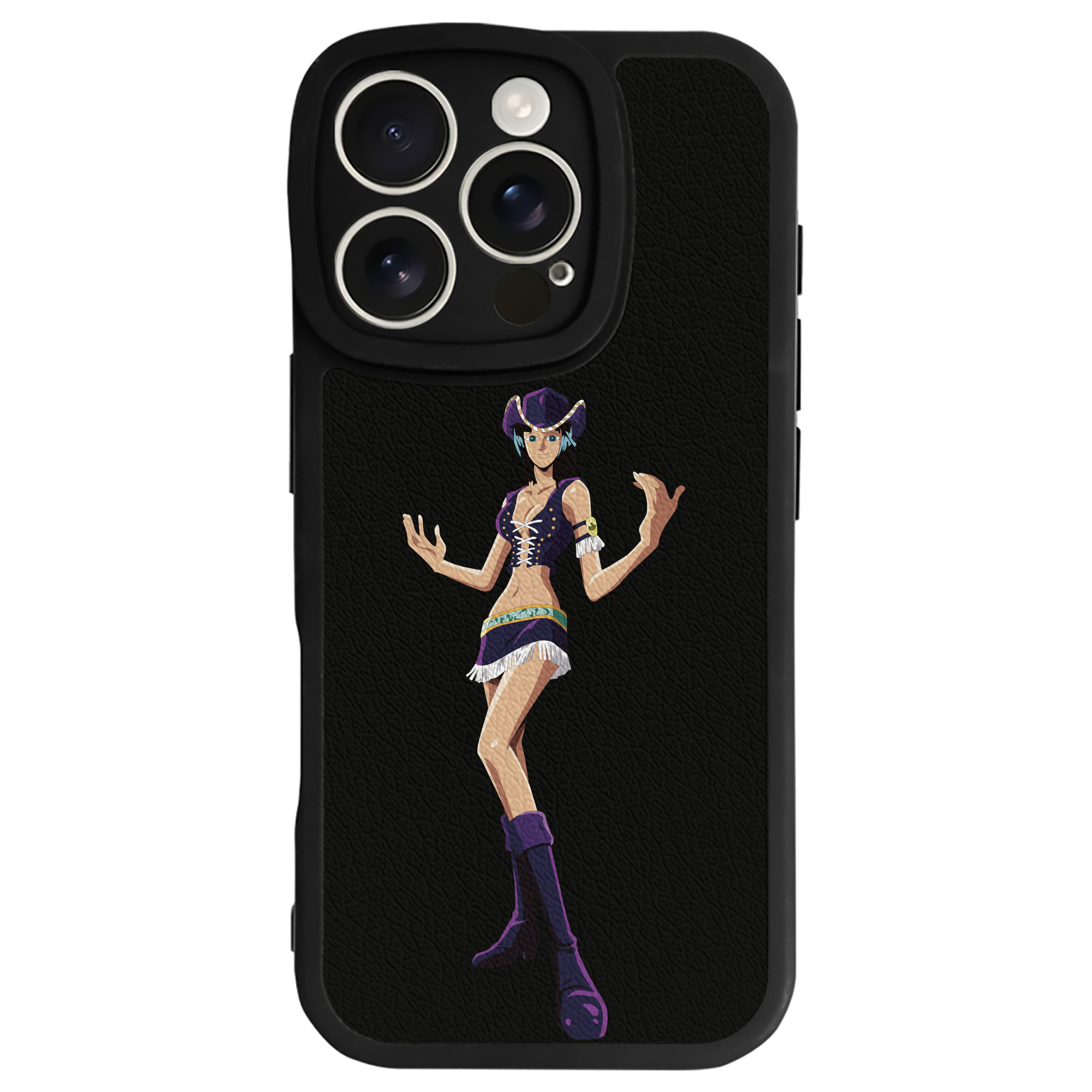 （画像用） ワンピース ニコ・ロビン ONE PIECE Nico Robin 【iPhone 16シリーズ対応】シリコンスマホケース（レザー調） 材質：シリコン